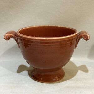 Vintage Fiesta Fiestaware Sugar Bowl Burnt Rose Pink